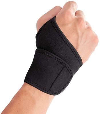 Contributo di polso nero regolabile del neoprene del gancio del polso all'artrite
